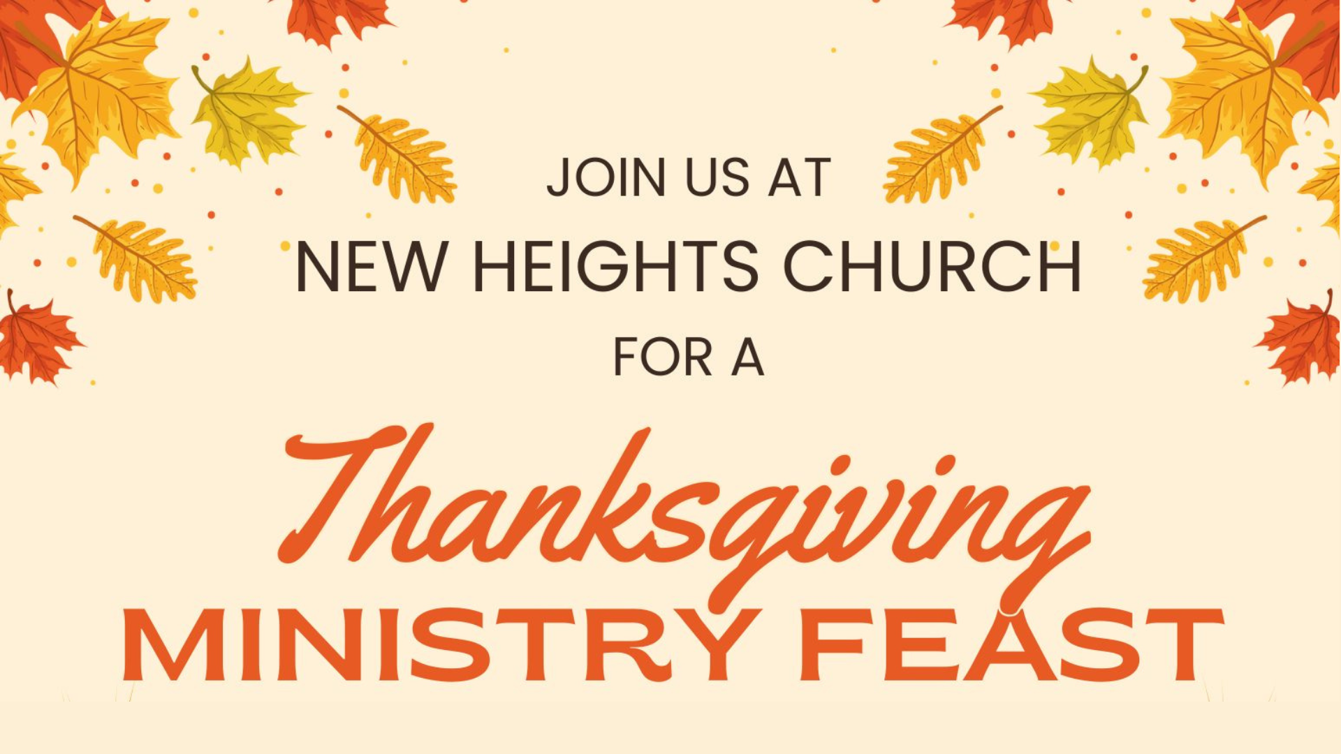 New Heights Church Invites Community to Thanksgiving Ministry Feast