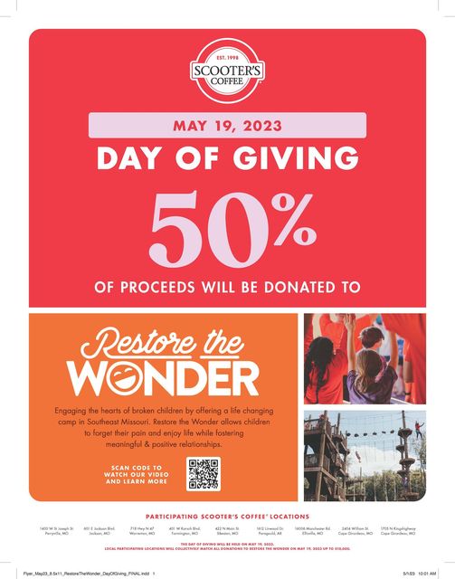 Scooter's Coffee and Day of Giving Back