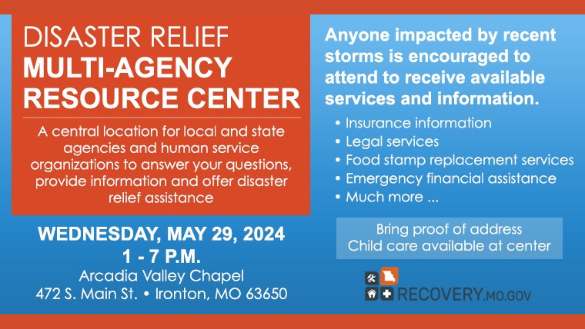 Disaster Relief Multi-Agency Resource Center