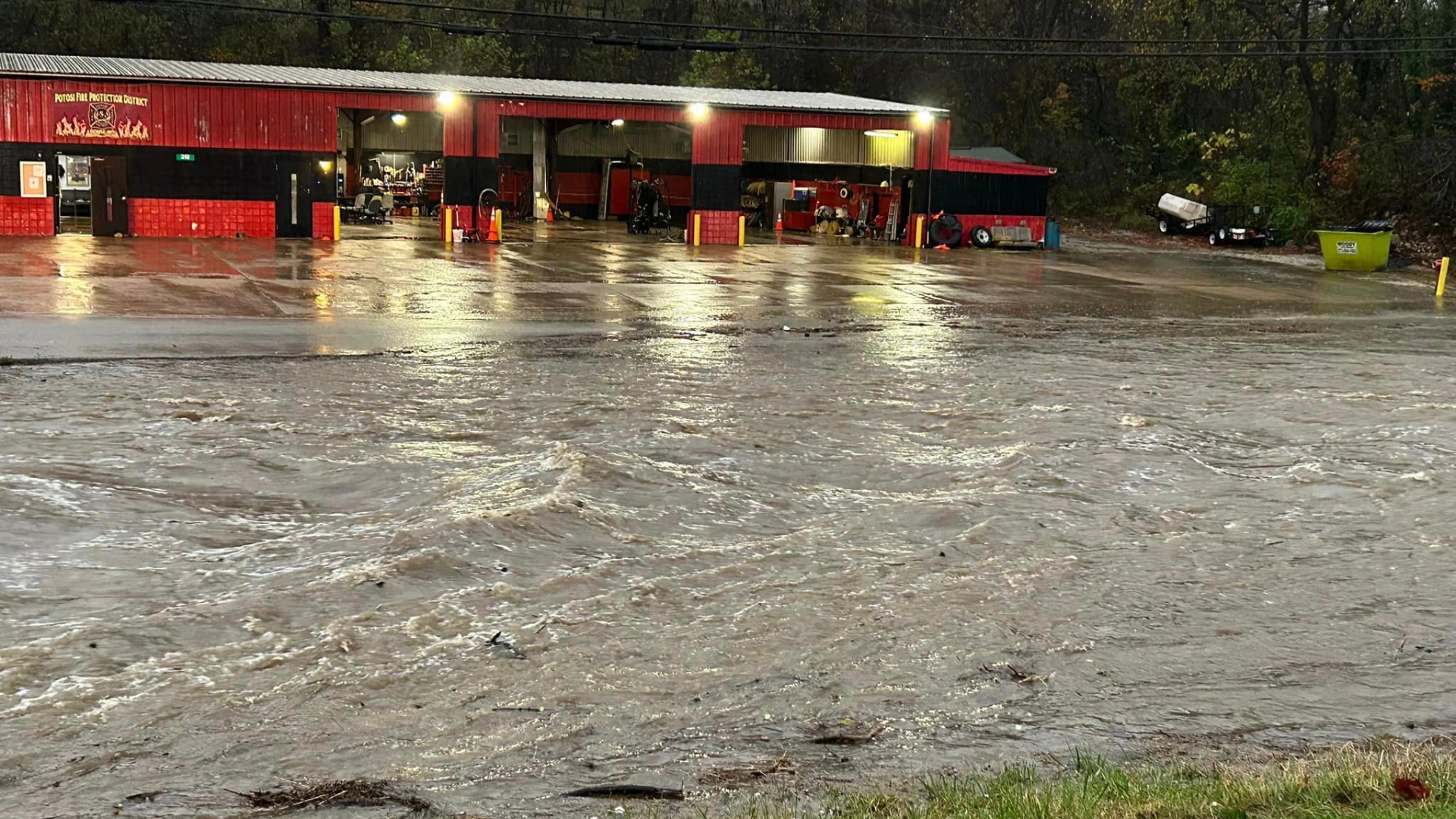 Potosi Fire Protection District Evacuates Firehouse Due to Rapid Flooding