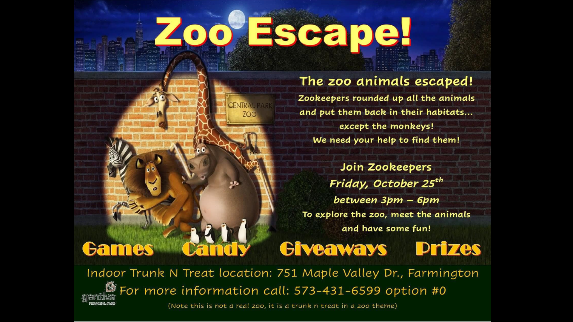 Gentiva Trunk N Treat Zoo Escape